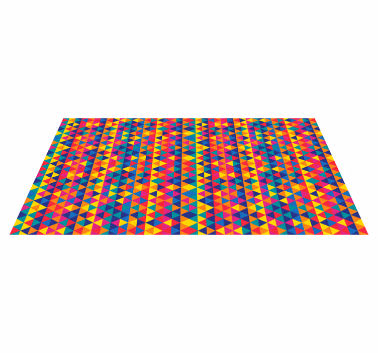 Colorful Triangles Pattern geometric vinyl carpet - TenStickers