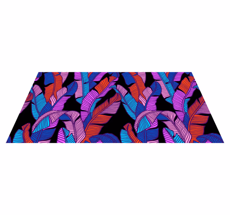 Nature vinyl carpet in vibrant tropical leaves - TenStickers