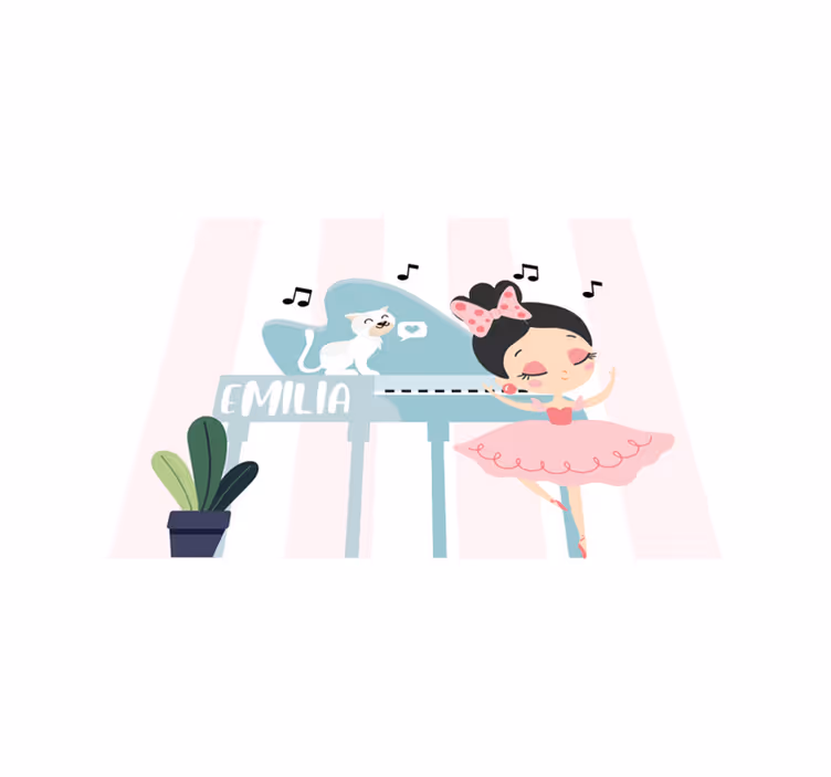 Ballet Dance Scene custom vinyl carpet - TenStickers