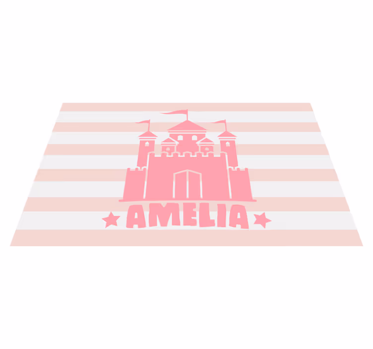 Castle themed custom kids vinyl carpet - TenStickers