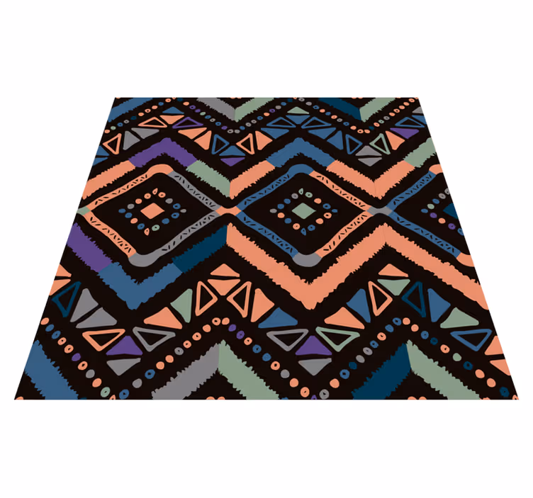 Geometric Color Sections nordic vinyl carpet - TenStickers