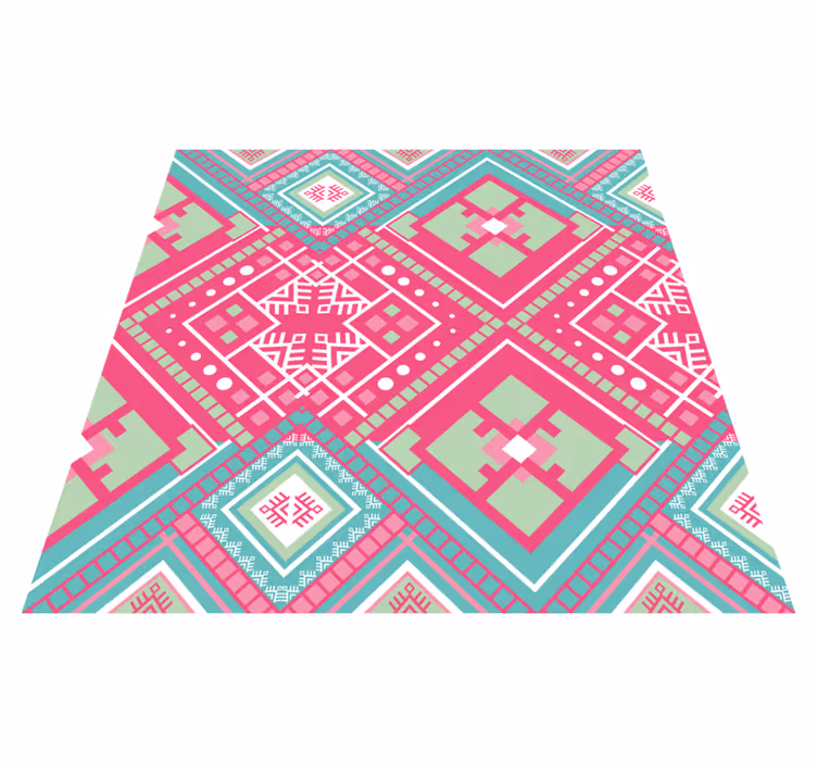 Pink tribal motif ethnic vinyl carpet - TenStickers