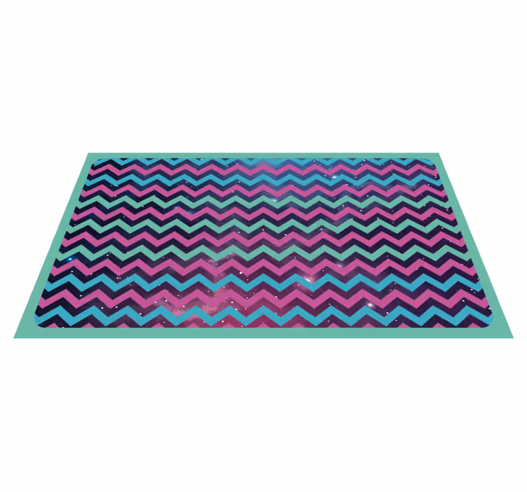 Geometric vinyl carpet zigzag pattern - TenStickers