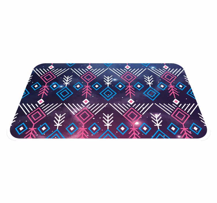 Ethnic purple and blue nordic vinyl carpet - TenStickers