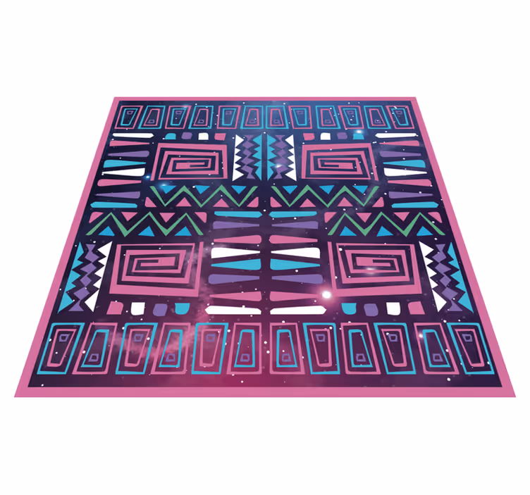 Dynamic Geometric Patterns ethnic vinyl carpet - TenStickers
