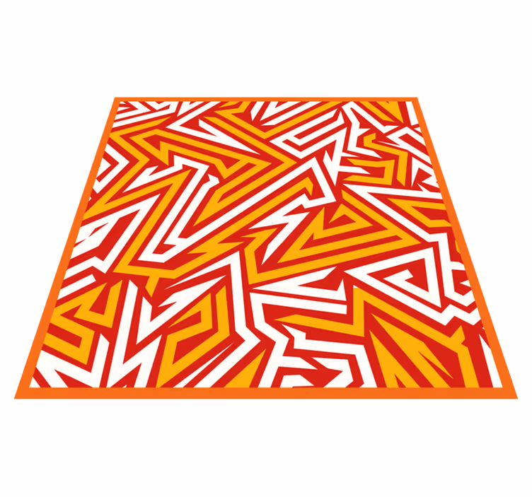 Dynamic zigzag pattern teen vinyl carpet - TenStickers