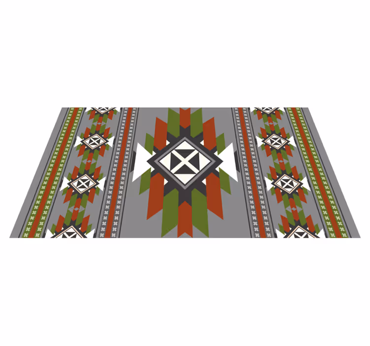 Textured Geometric Pattern ethnic vinyl carpet - TenStickers
