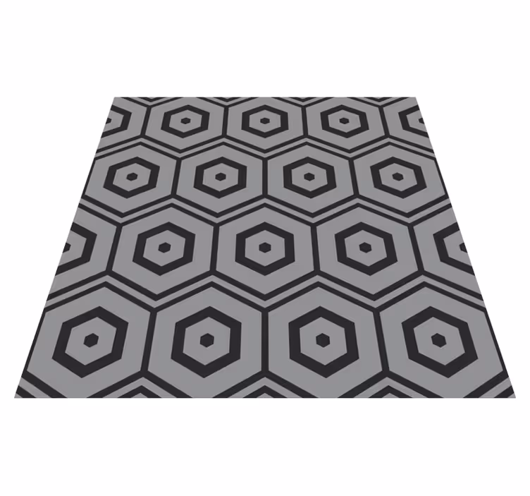Hexagon Patterns geometric vinyl carpet - TenStickers