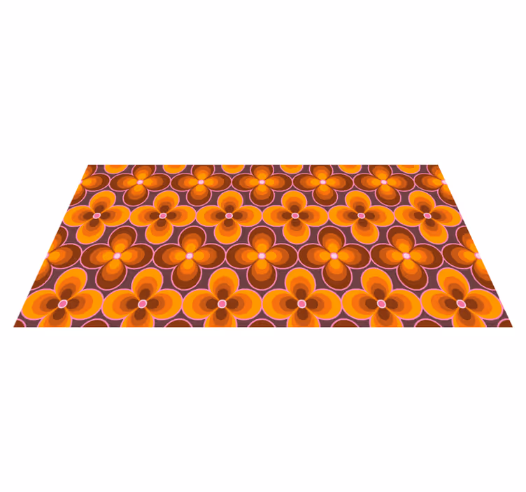 Retro floral pattern vintage vinyl carpet - TenStickers