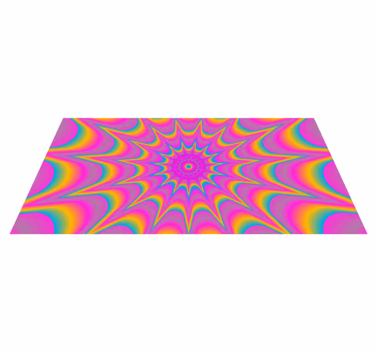 Colorful starburst bedroom vinyl carpet - TenStickers