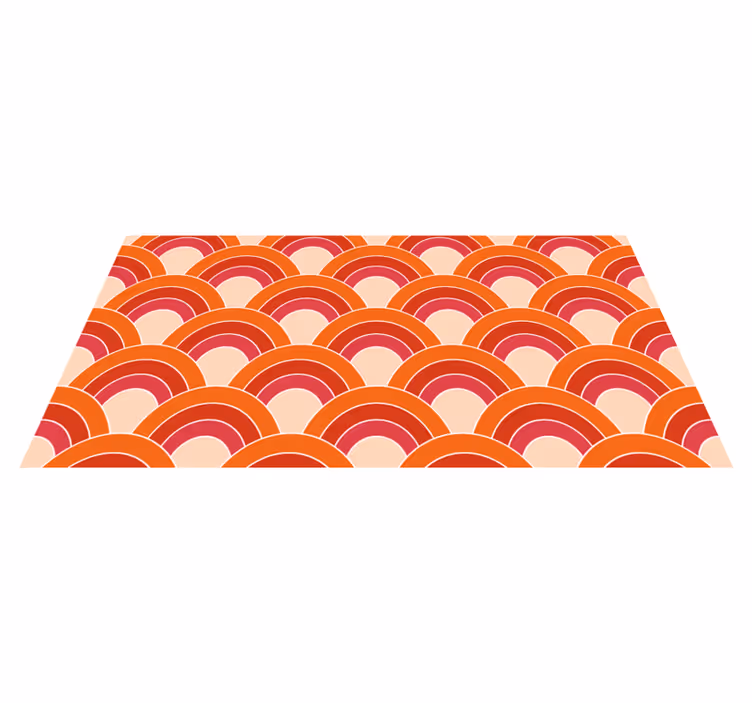Colorful Arched Patterns geometric vinyl carpet - TenStickers