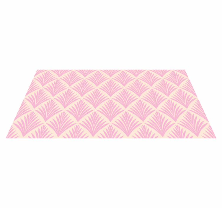 Stylish pink pattern floral vinyl carpet - TenStickers