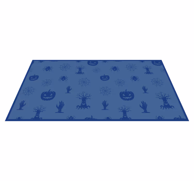 Blue spooky theme halloween vinyl carpet - TenStickers