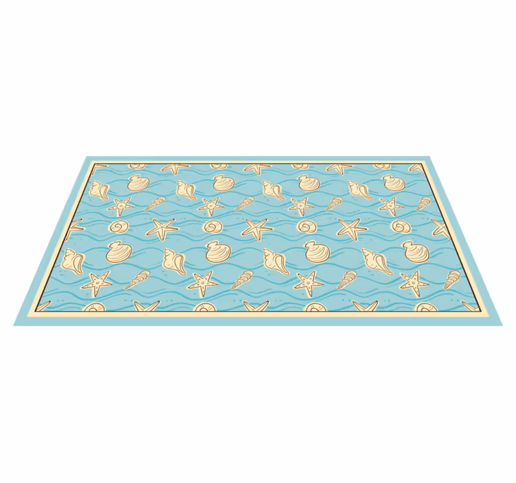 Seashell inspiration bathroom vinyl carpet - TenStickers