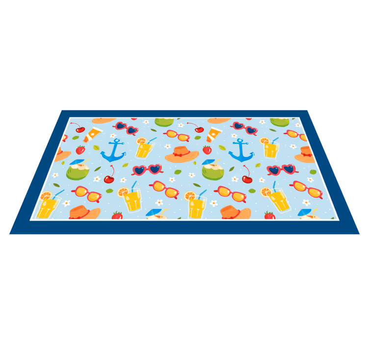 Summer Fun Vibes event vinyl carpet - TenStickers