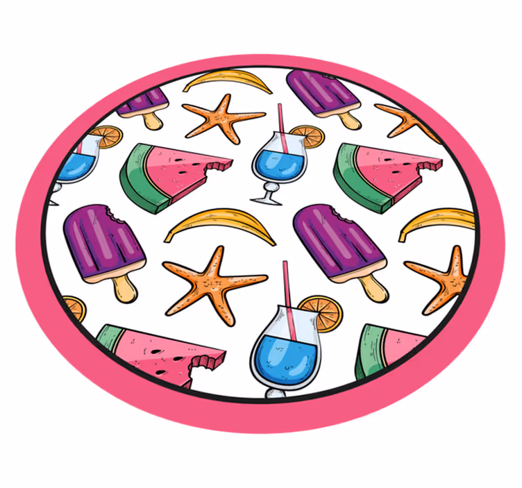 Colorful Summer Treats kids vinyl carpet - TenStickers