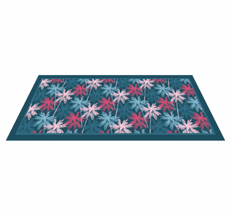 Tropical Palm Motif nature vinyl carpet - TenStickers