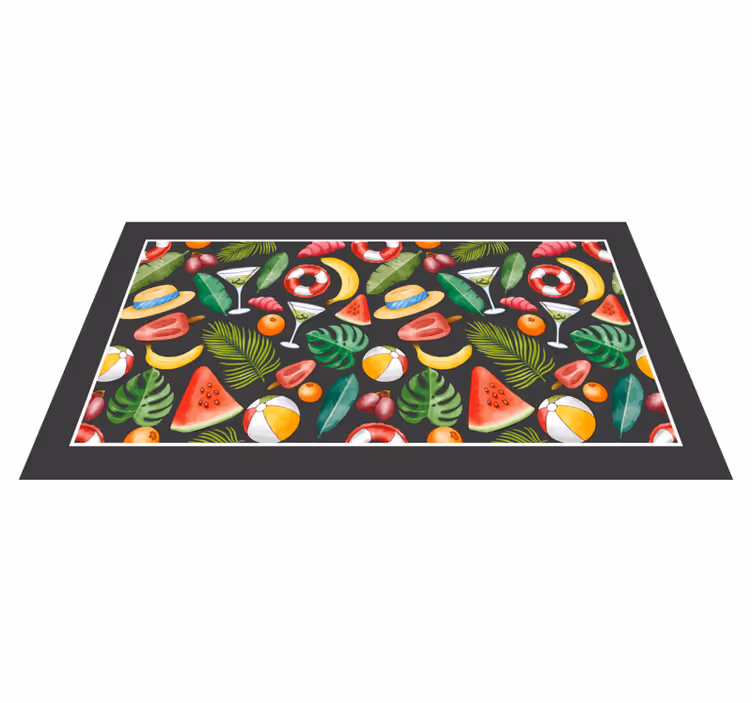 Tropical Summer Vibes event vinyl carpet - TenStickers