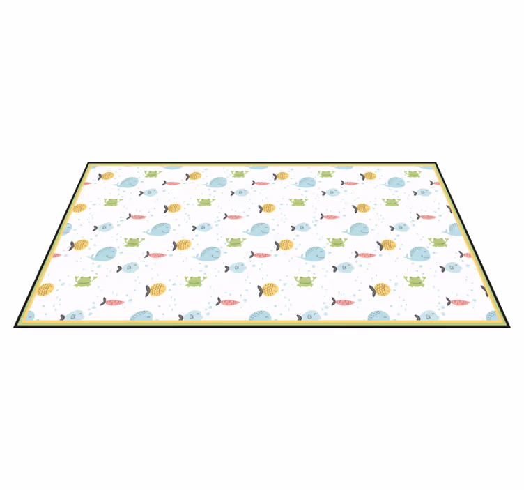 Whimsical Sea Creatures kids vinyl carpet - TenStickers