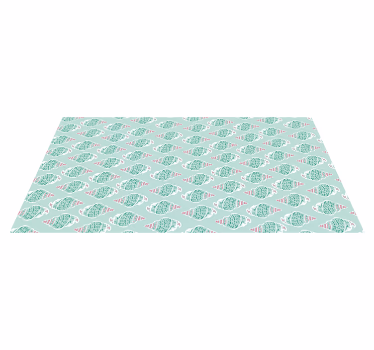 Green seashell concept bathroom vinyl carpet - TenStickers