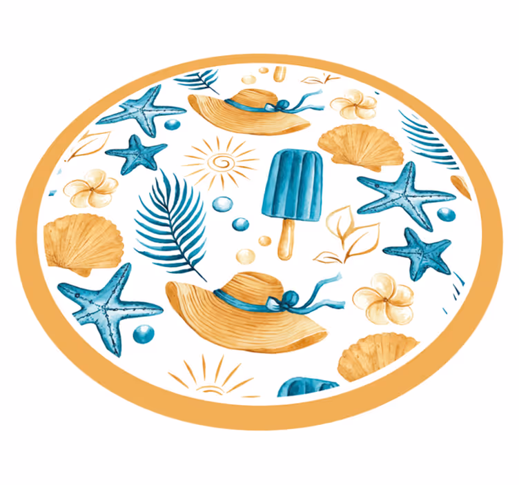 Summer Vacation Vibes nature vinyl carpet - TenStickers