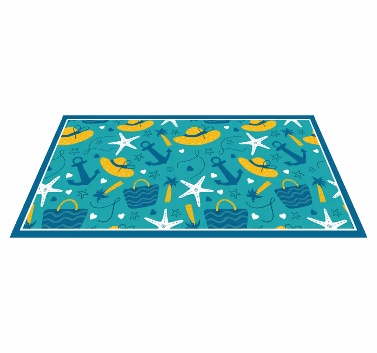 Seaside Adventure Motif event vinyl carpet - TenStickers