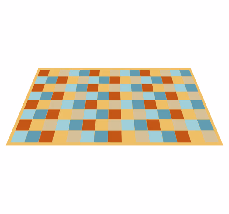 Checkerboard Style geometric vinyl carpet - TenStickers