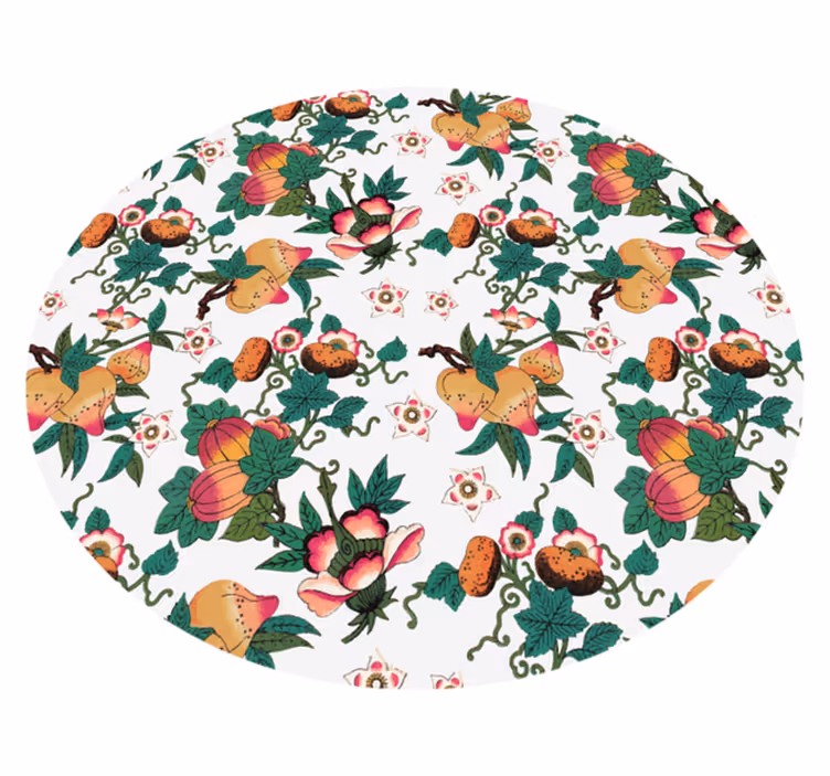 Floral vinyl carpet botanical floral design - TenStickers
