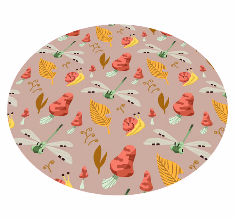 Beige forest elements nature vinyl carpet - TenStickers