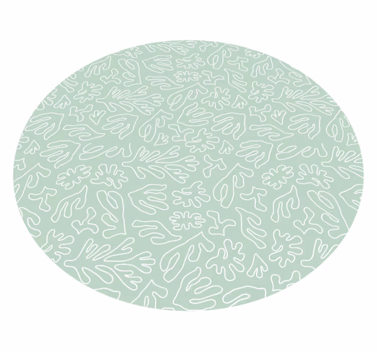 Nature vinyl carpet with leafy designs - TenStickers