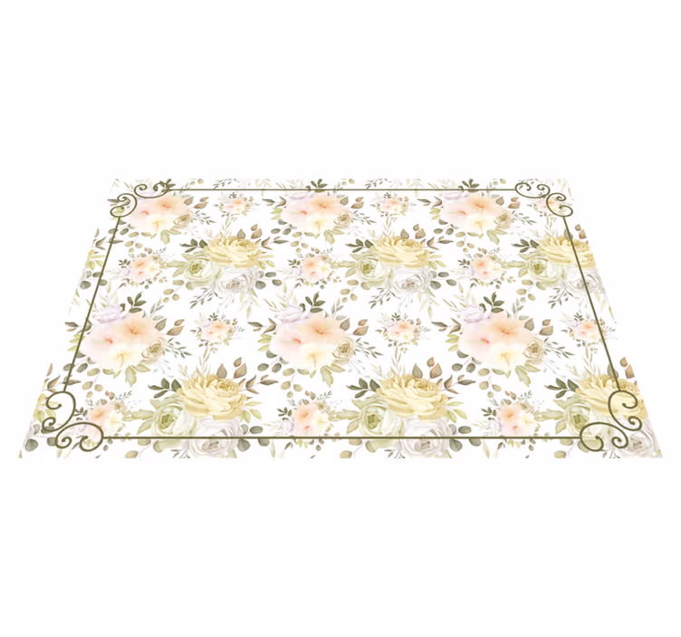 Botanical Grace floral vinyl carpet - TenStickers