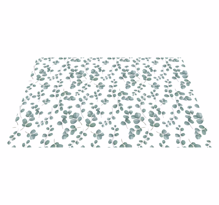 Elegant Greenery Pattern floral vinyl carpet - TenStickers