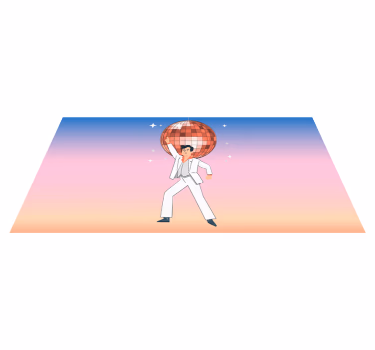 Dance Party Vibes kids vinyl carpet - TenStickers