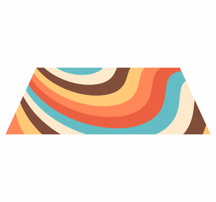 Retro Wave Pattern modern vinyl carpet - TenStickers