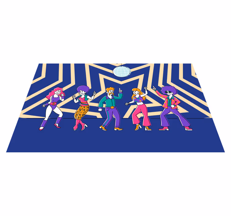 Disco Dance Party kids vinyl carpet - TenStickers