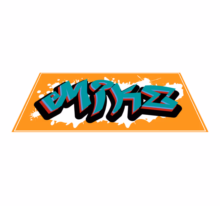 Name Artwork custom vinyl carpet - TenStickers