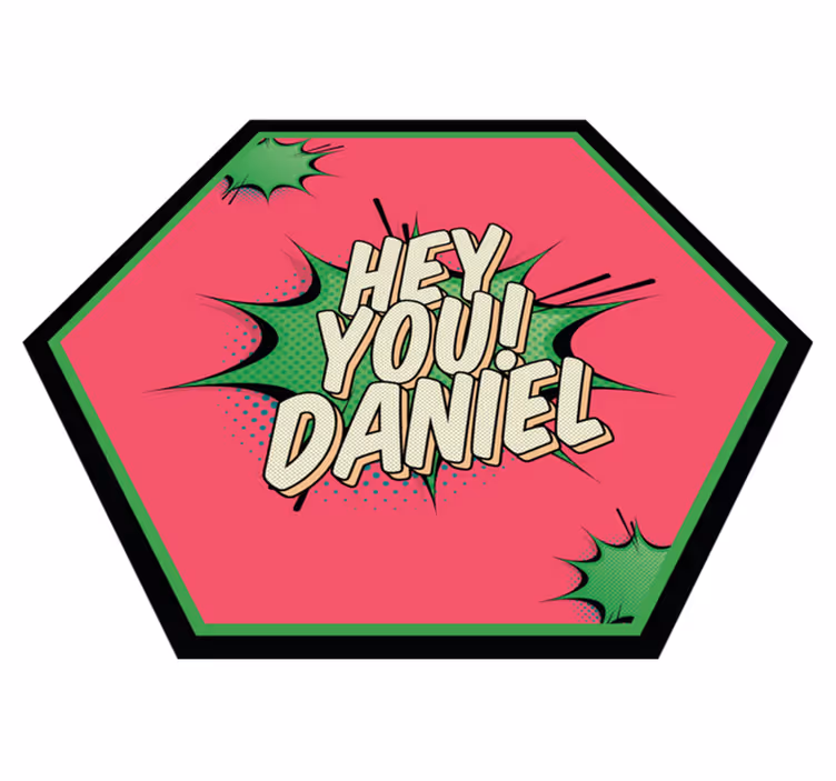 Comic Style Greeting custom vinyl carpet - TenStickers