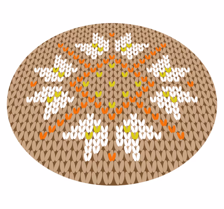 Floral Decorated Style entrance hall vinyl carpet - TenStickers