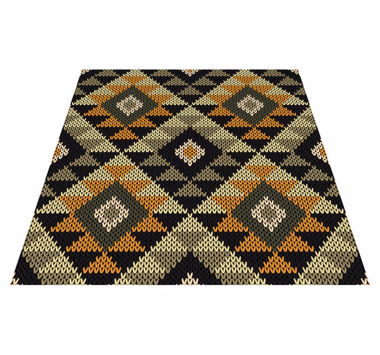 Diamond Patterned Textiles ethnic vinyl carpet - TenStickers