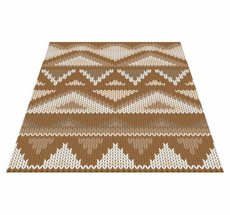 Knitted Motif ethnic vinyl carpet - TenStickers