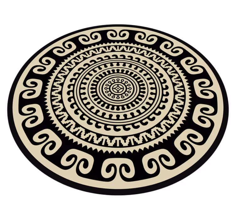 Classic circular pattern mandala vinyl carpet - TenStickers