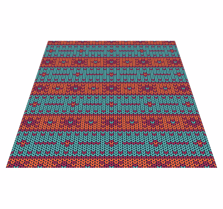 Lively Geometric Motif ethnic vinyl carpet - TenStickers