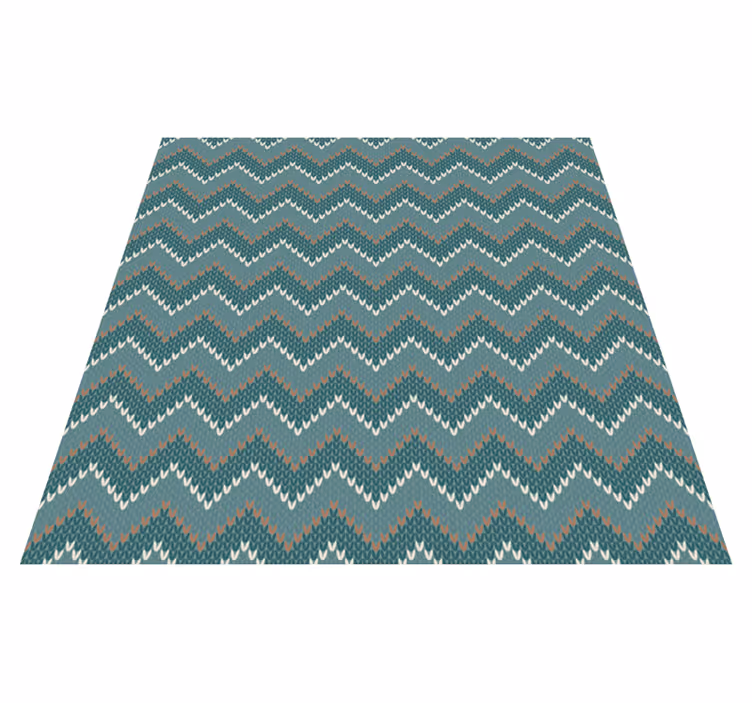 Chevron Wave Motif ethnic vinyl carpet - TenStickers