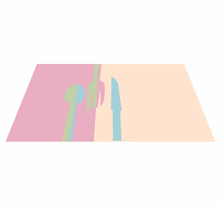 Stylish Utensil Silhouettes kitchen vinyl carpet - TenStickers