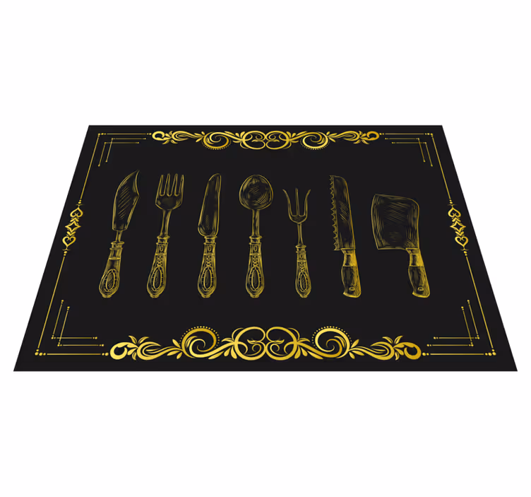 Kitchen vinyl carpet kitchen utensils design - TenStickers