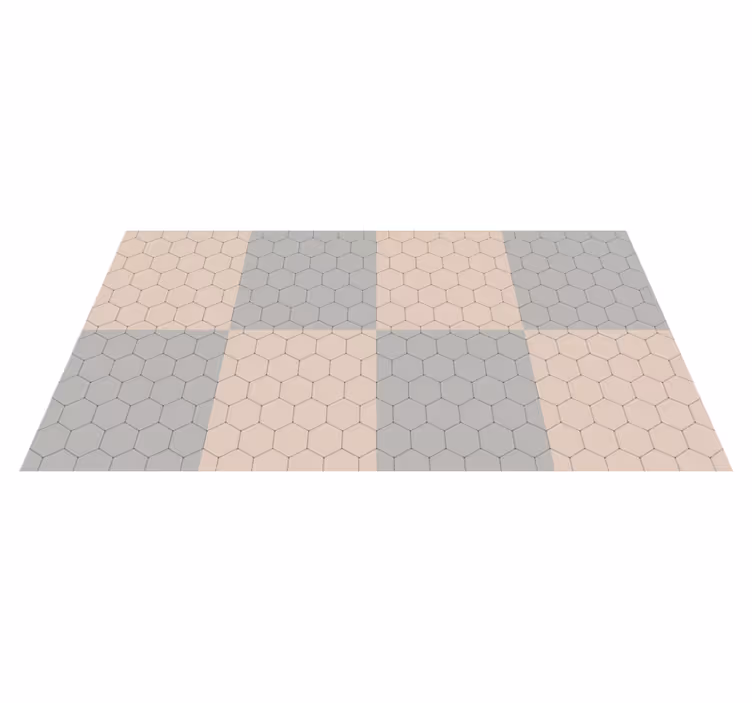 Elegant hexagonal geometric vinyl carpet - TenStickers