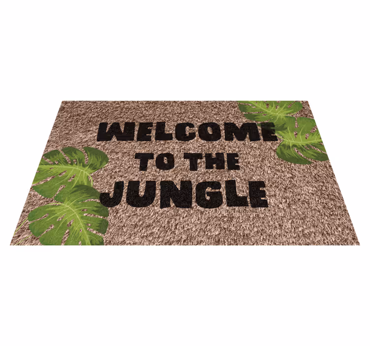 Welcome to jungle entrance hall vinyl carpet - TenStickers