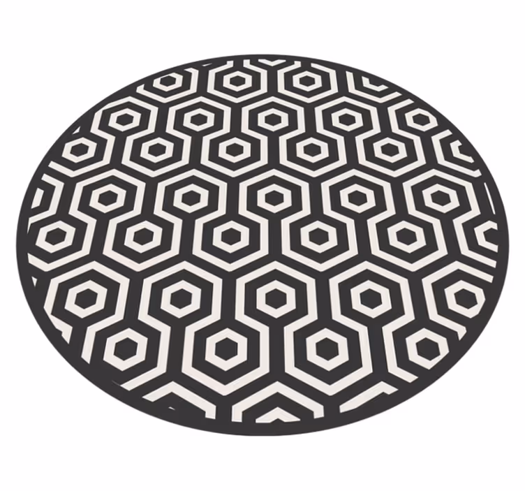 Hexagon Arrangement geometric vinyl carpet - TenStickers