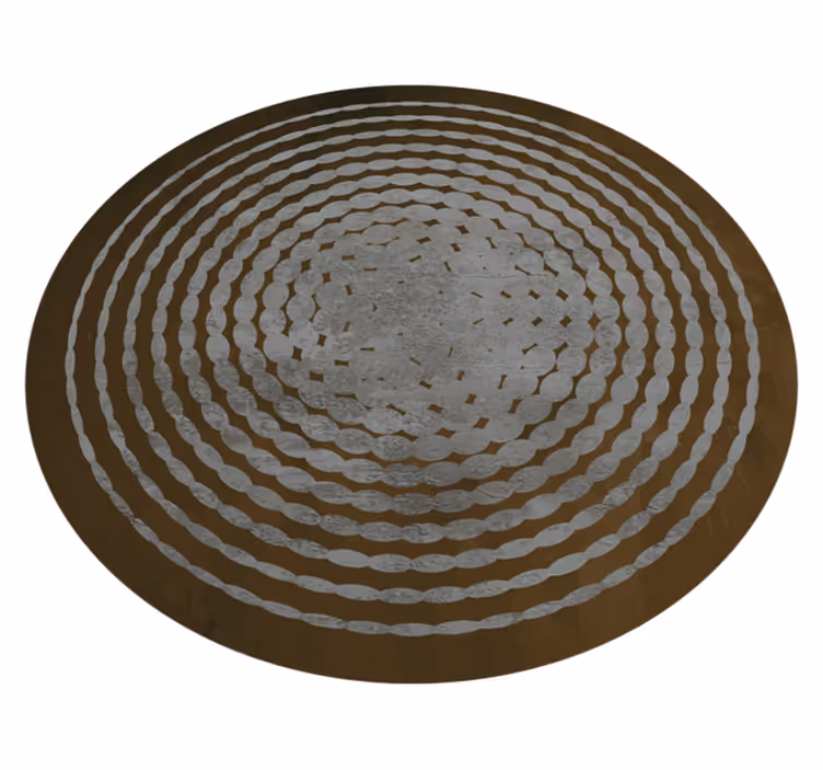 Circular trunk pattern wood effect vinyl carpet - TenStickers