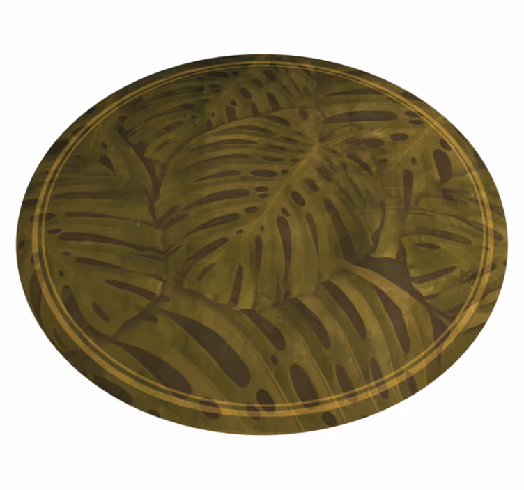 Tropical leaf print floral vinyl carpet - TenStickers
